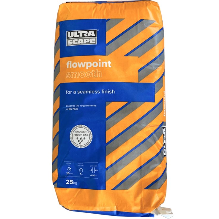 UltraScape Flowpoint Smooth Rapid Set Grout Natural Grey 25Kg Bag